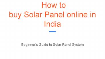 How to Buy Solar Panel Online in India (1)