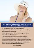 Five top tips to keep your teeth in tip-top shape throughout the summer PowerPoint PPT Presentation