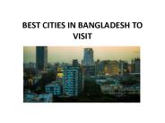 BEST CITIES IN BANGLADESH TO VISIT