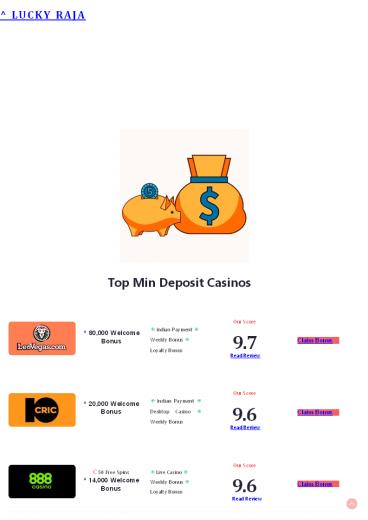 Min Deposit Casinos In India