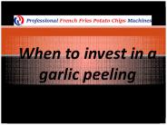 Invest in Affordable Garlic Peeler Machine