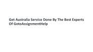 Get Australia Homework and Assignment Service
