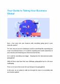 Your Guide to Taking Your Business Global PowerPoint PPT Presentation
