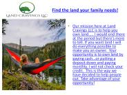 Find the land your family needs!