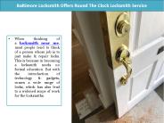 Baltimore Locksmith Offers Round The Clock Locksmith Service