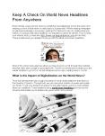 Keep a Check on World News Headlines from Anywhere PowerPoint PPT Presentation