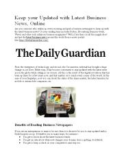 Keep your Updated with Latest Business News, Online (1)