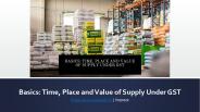 Basics: Time, Place and Value of Supply Under GST