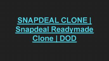 SNAPDEAL CLONE | Snapdeal Readymade Clone | DOD