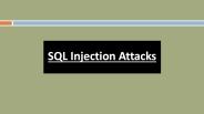 SQL Injection Attacks