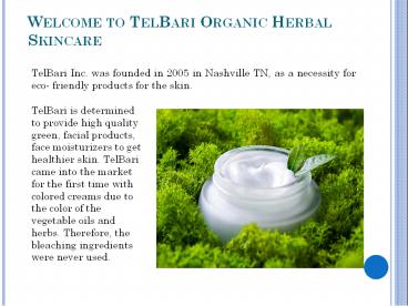 TelBari Organic Herbal Skincare