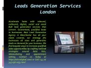 Leads Generation Services London