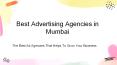best advertising agency in mumbai (1) PowerPoint PPT Presentation