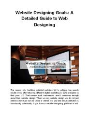 Website Designing Goals: A Detailed Guide to Web Designing