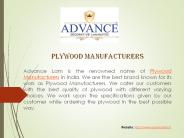 Plywood Manufacturers in India