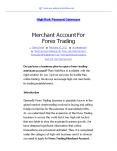 Merchant Account For Forex Trading PowerPoint PPT Presentation