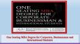 One Seating MBA Degree for Corporate, Businessman and International Students PowerPoint PPT Presentation