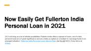 Now Easily Get Fullerton India Personal Loan in 2021