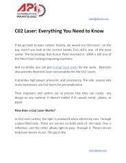 C02 Laser: Everything You Need to Know