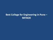 Best College for Engineering in Pune – MITAOE