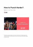 How to punch harder? PowerPoint PPT Presentation