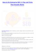 How to Do Enterprise SEO | 6 Tips and Tricks That Actually Works PowerPoint PPT Presentation