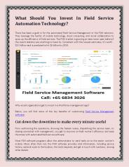 What Should You Invest In Field Service Management Technology