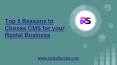 Top 5 reasons to choose CMS for your rental business PowerPoint PPT Presentation