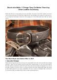 Shark skin Belts: 5 Things They Do Better Than Any Other Leather Accessory PowerPoint PPT Presentation