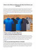 What is the Difference Between the Best Golf Shirts and the Rest? PowerPoint PPT Presentation