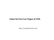 Best Limo Service Las Vegas at USA
