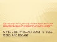 Side effects of apple cider vinegar