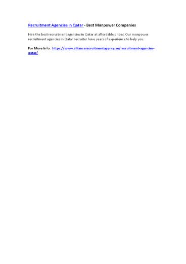 Recruitment Agencies in Qatar - Best Manpower Companies (1)