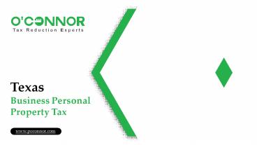 Texas Business Personal Property Tax