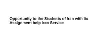 Assignment help Iran Service