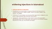 whitening injections in Islamabad
