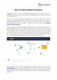 How To Start Selling On Amazon