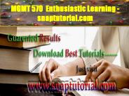 MGMT 570  Enthusiastic Learning - snaptutorial.com