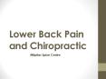 Lower Back Pain and Chiropractic PowerPoint PPT Presentation
