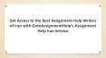 GotoAssignmentHelp’s Assignment Help Iran Service PowerPoint PPT Presentation