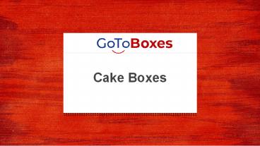Cake Box