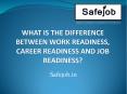 WHAT IS THE DIFFERENCE BETWEEN WORK READINESS, CAREER READINESS AND JOB READINESS? PowerPoint PPT Presentation