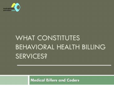 What Constitutes Behavioral health Billing Services?