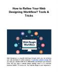 How to Refine Your Web Designing Workflow? Tools & Tricks PowerPoint PPT Presentation