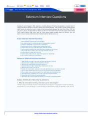 Selenium Interview Questions and Answers (2021)