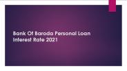 Bank Of Baroda Personal Loan Interest Rate & Charges