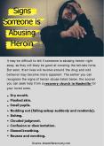 Signs Someone is Abusing Heroin PowerPoint PPT Presentation