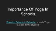 Importance Of Yoga in Schools