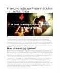What are the solutions for love marriage problems? Learn here PowerPoint PPT Presentation