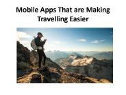 Mobile Apps That are Making Travelling Easier